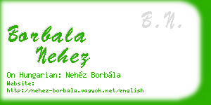 borbala nehez business card