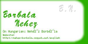 borbala nehez business card